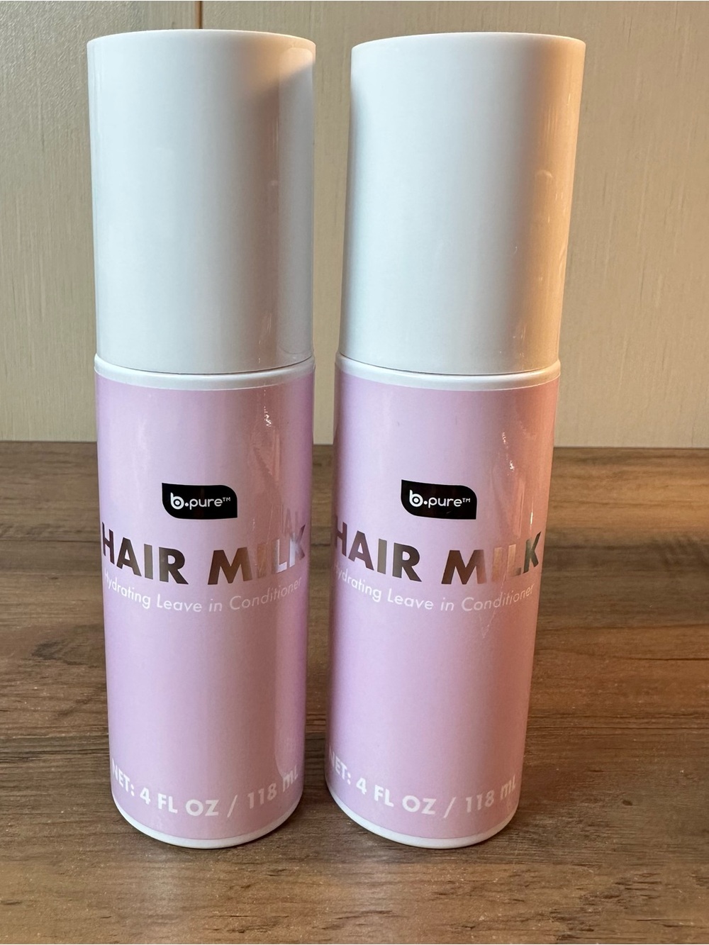 B PURE 2Pk Hair Milk Hydrating Leave-In Conditioner Protect Repair Style Hair